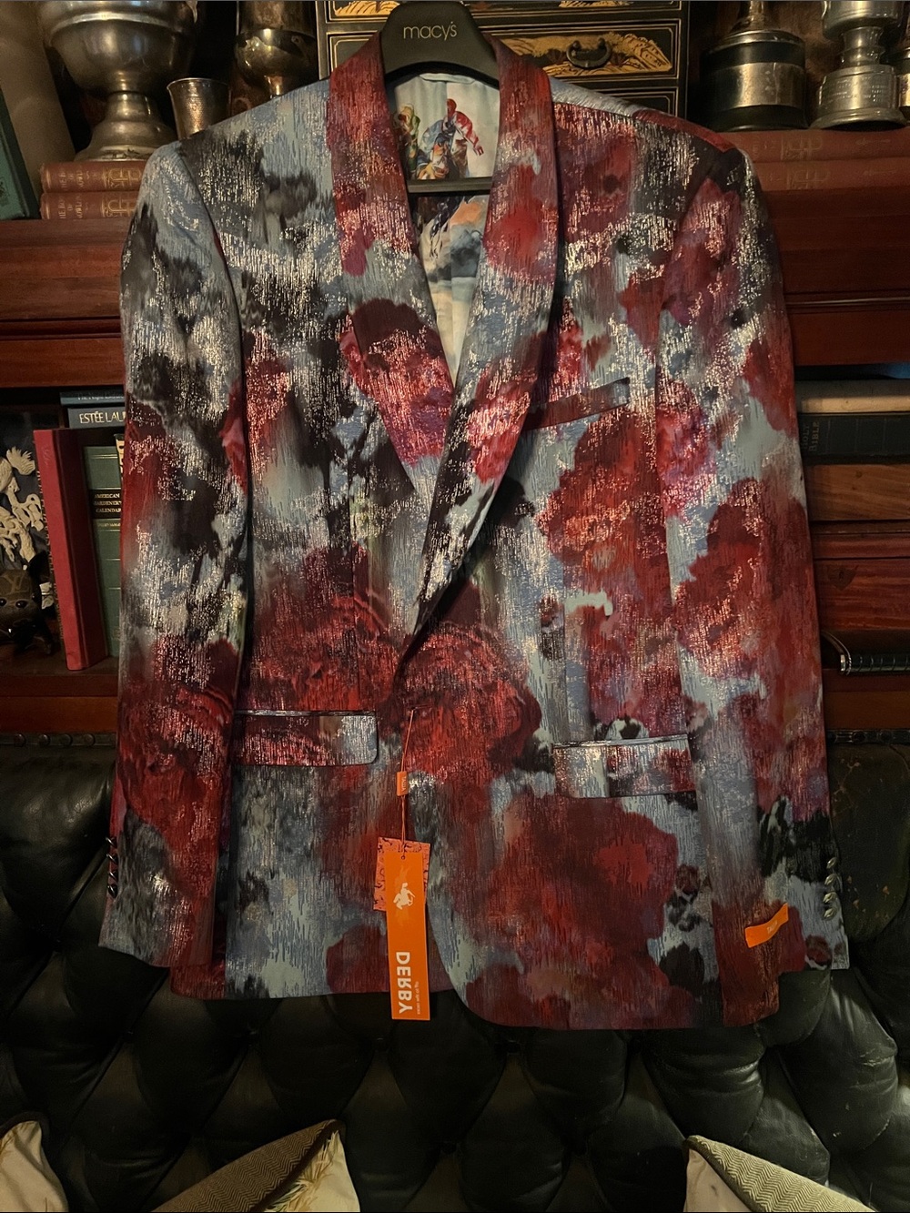 Tallia Red Floral Pattern Blazer